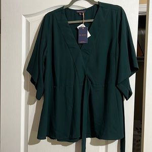 NWT faux wrap top